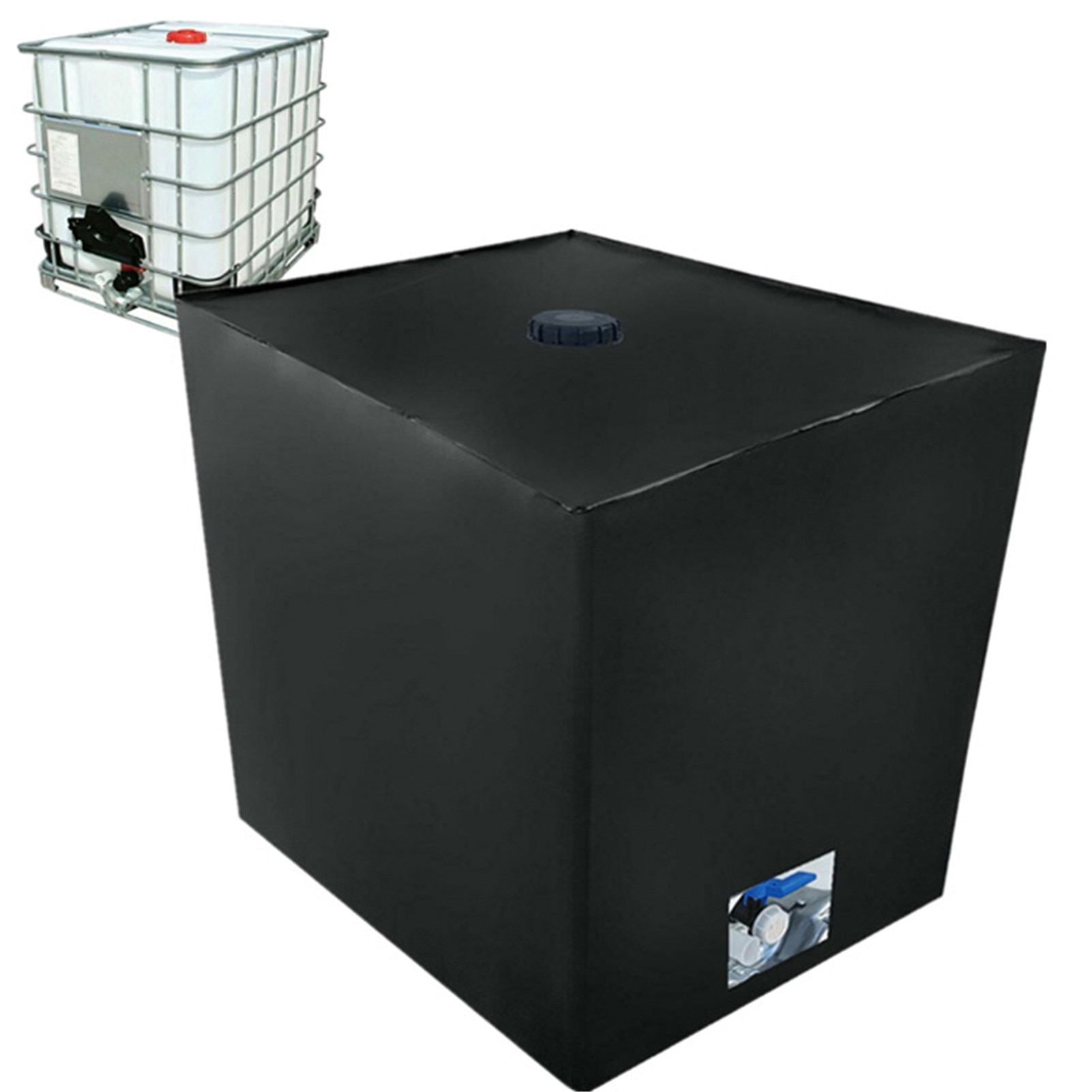 IBC Container Cover 1000L IBC Container Waterproof Dustproof Zipper Cover Rain Water Tank Garden UV Sun Snow Protection