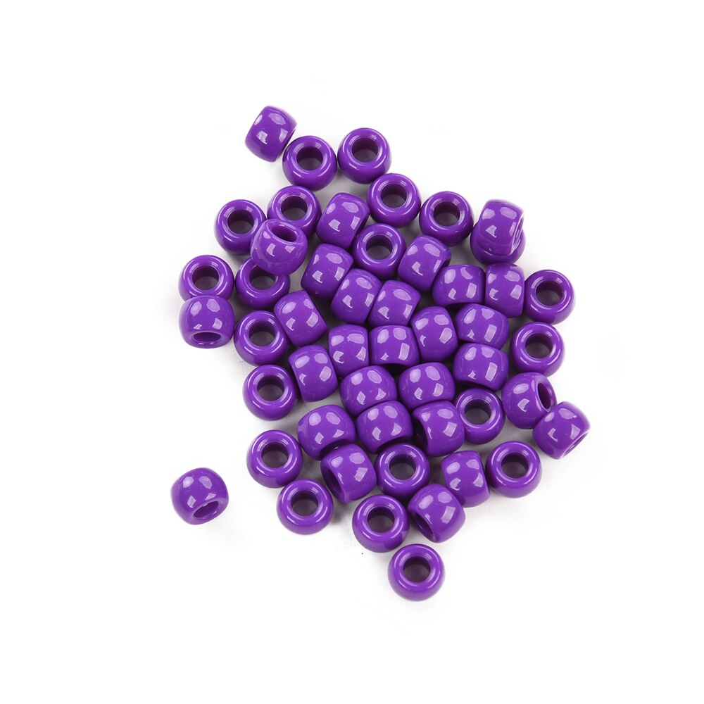Tresses au Crochet couleur 7mm, perles rondes en acrylique pour tresses, bijoux de verrouillage pour enfants, filles et femmes, bricolage pièces/paquet: 002