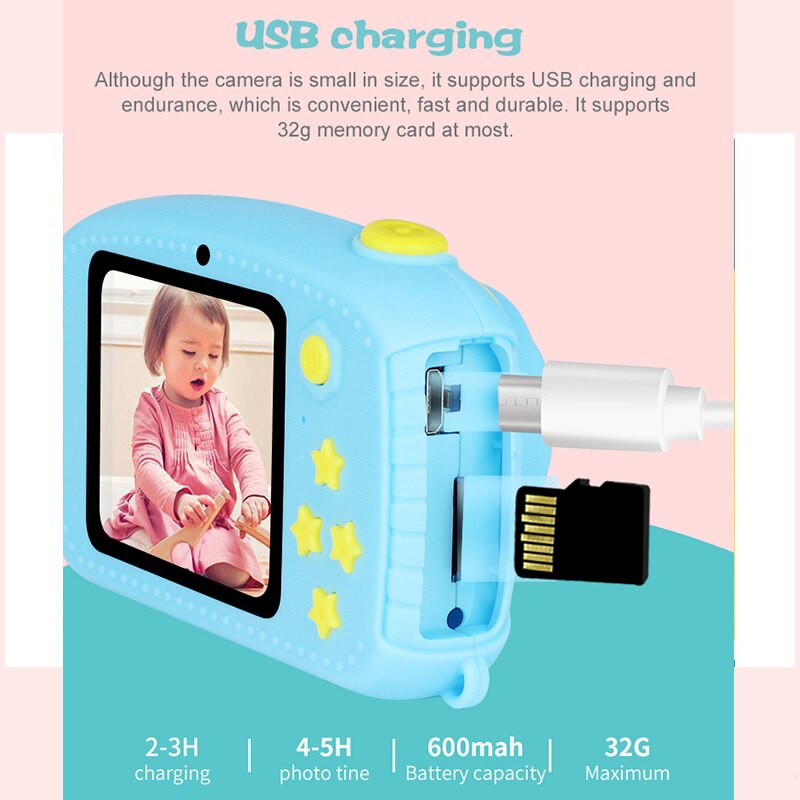 freundlicher Kamera Spielzeug Kind Digital Kamera freundlicher Mini Niedlich Video Kamera 2,0 Zoll Nehmen Bild 1080P HD Jungen Mädchen geburtstag