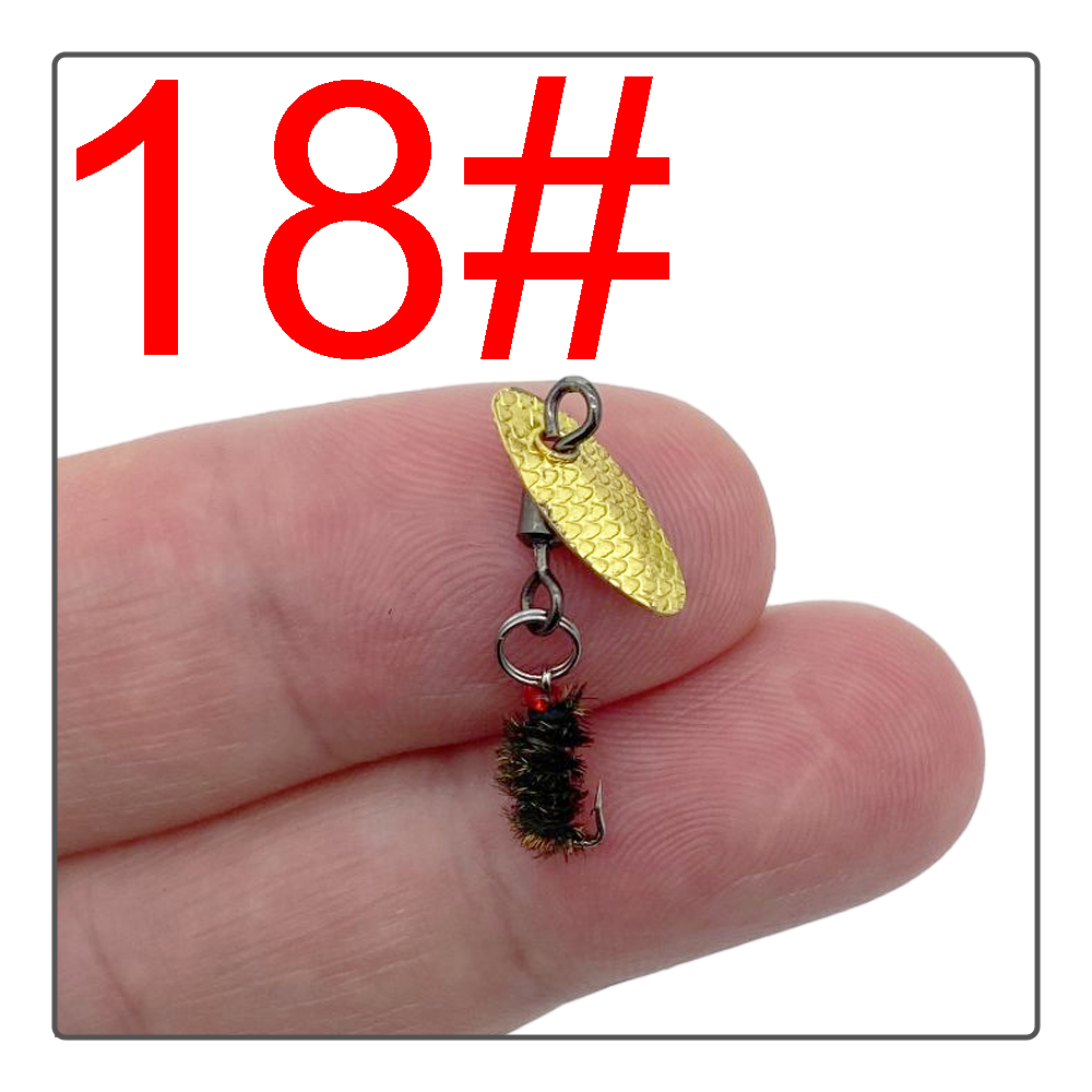 12#14#16#18#  fiskeagn fluefiske lokke fiskeskje ørret lokke enkelt krok svingbar skje lokke: Burgunder