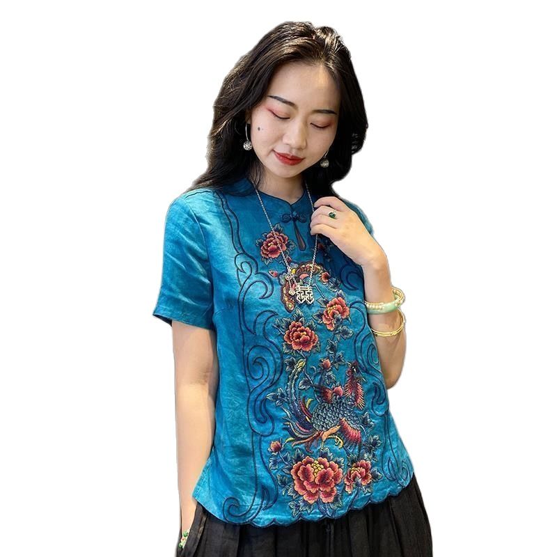 Vrouwen Tops Chinese Stijl Traditionele Dagelijks Hanfu Tang Pak Oude Chinese Kleding Voor Vrouwen Prachtige Geborduurde Kleding