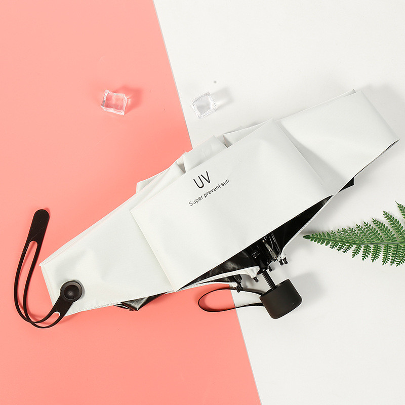 Mrosaa mała moda składany parasol deszcz kobiety prezent mężczyźni mini kieszeń parasol dziewczyny anty-uv wodoodporne przenośne parasole podróżne: biały