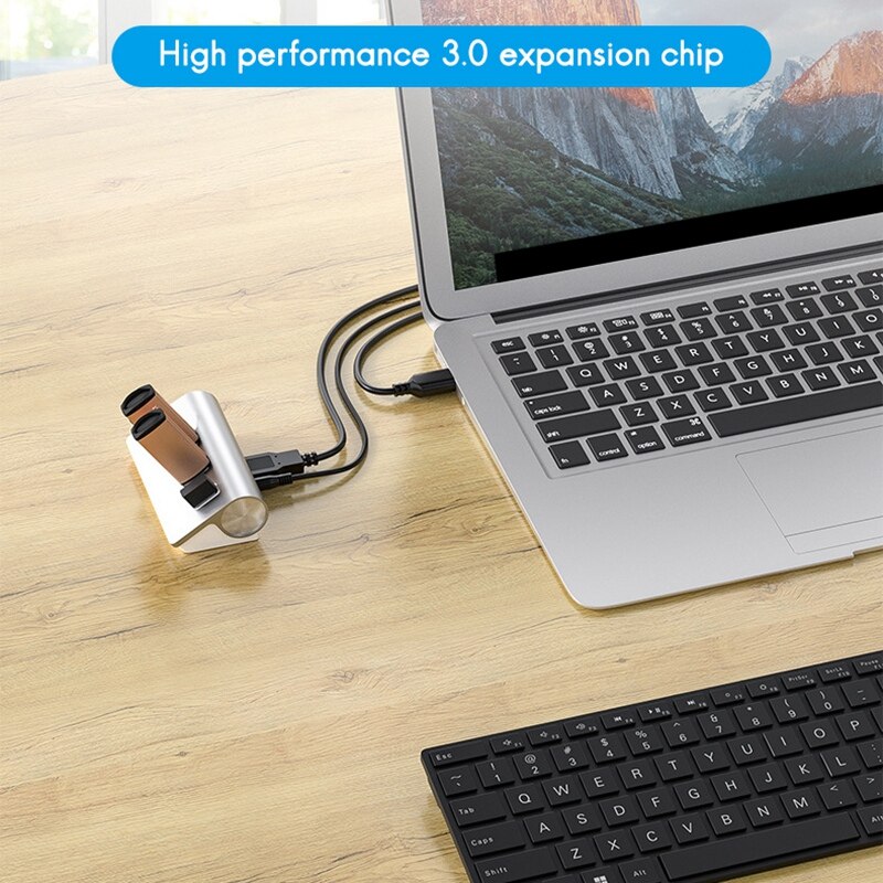 USB3.0 HUB 3-Port USB+Gigabit Ethernet Port 5Gbps Hub Docking Station for Desktop Computers and Laptops