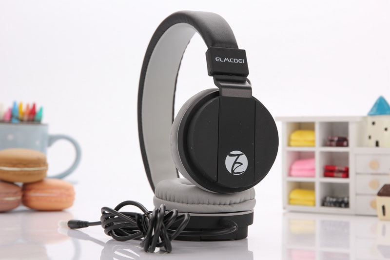Børn børn piger bedste stereo bas høretelefoner musik øretelefoner headset med mikrofon til iphone xiaomi: Sort