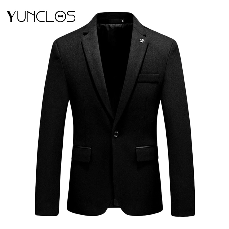 YUNCLOS Neue Slim Fit herren Anzug Blazer Feste Farbe Grau Rot Anzug Jacke Casual Männlichen Blazer Prom blazer