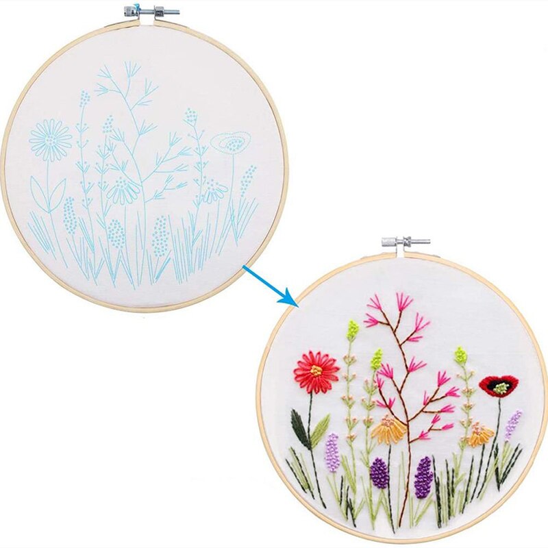 Cirkel broderisæt, broderisæt, håndarbejde broderi, korssting sæt, broderi til begyndere, diy kunst sy håndværk
