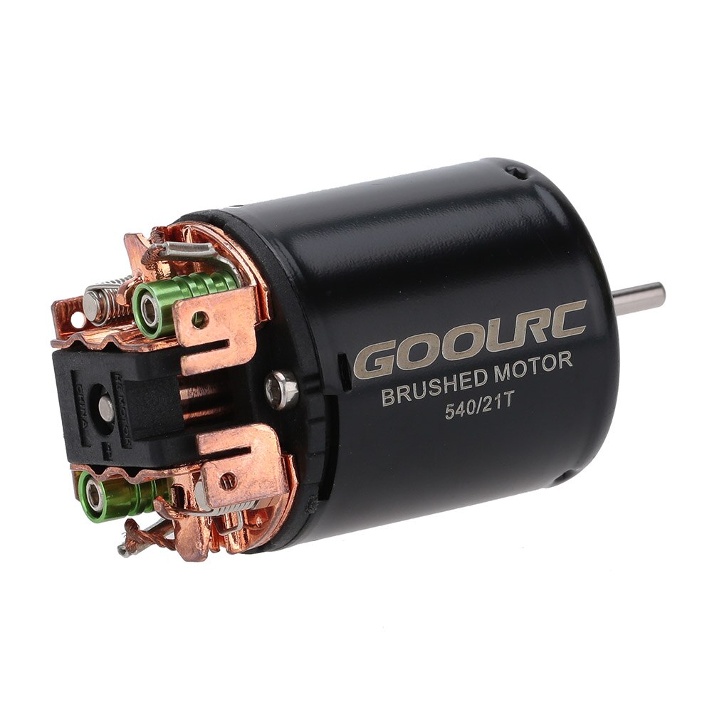 GoolRC Moteur 540 Motor RC Car 1:10 Parts 13T 17T 21T 23T 27T 35T 45T 55T 80T Brushed Motor 60A Brushed ESC for Traxxas 12428: 21T