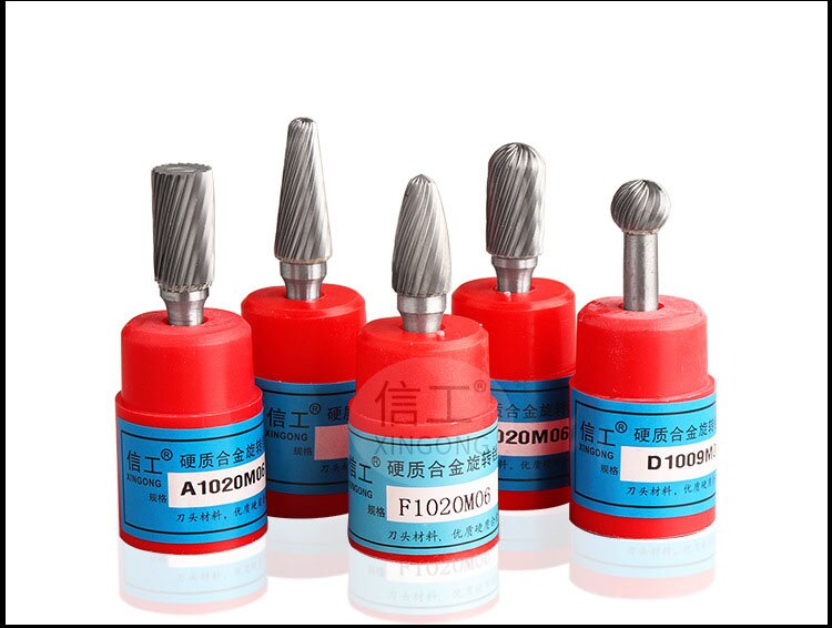 16*6MM Solid Carbide Tungsten Steel Milling Cutter Single Slot Metal Electric Grinding Head Carbide Rotary File Polishing Tool