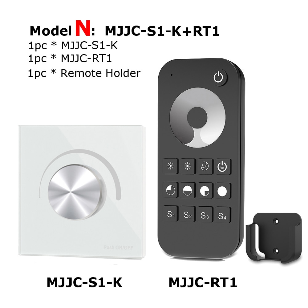 AC Triac Dimmer LED 220V 230V 110V Wireless RF Dimmable Knob Push Switch with 2.4G Remote Controller Dimmer Switch for LED Lamps
