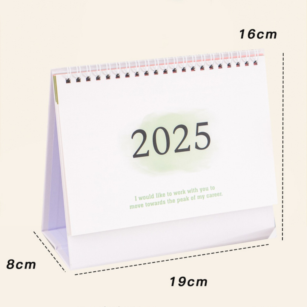 INS-Calendrier de bureau avec note mémo, grand calendrier à rabat, calendrier de bureau simple, licence mensuelle, anglais 2025, maison, bureau, école