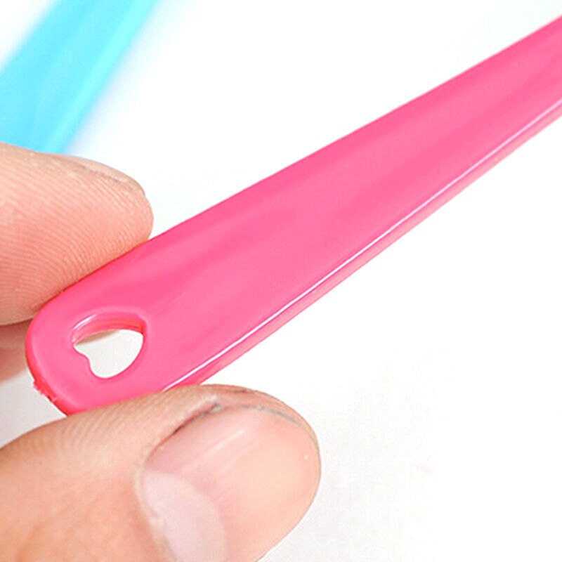 12 Stuks 11.5*3Cm Baby Peuter Voeden Lepel Veilig Plastic Baby Training Eten Lepel Set Voedsel