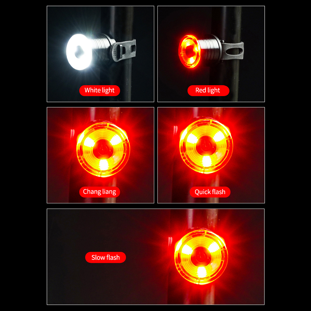 wasserdicht 3 Modi Fahrrad Taillight 200 Lumen Helm hell Nacht Reiten Warnung Fahrrad hell Fahrrad Rückseite hell Fahrrad Zubehör