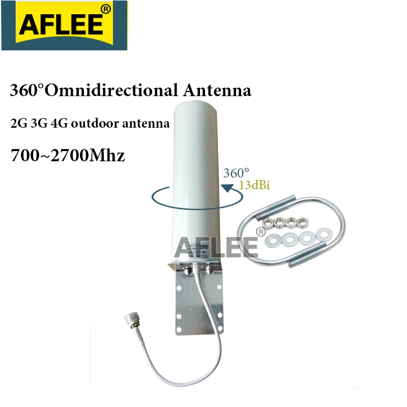 Lte 4g antenne 13 dbi 698-2700 mhz udendørs rundstrålende antenne wifi antenne gsm antenne til 2g 3g 4g gsm mobil signalforstærker