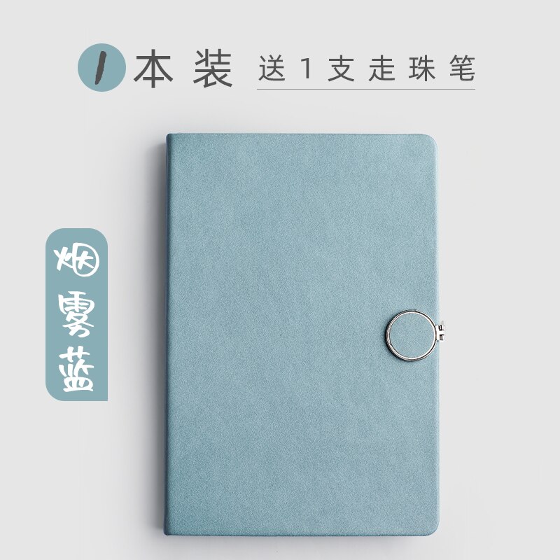 A5 The Leather Cover Thick Notebook Writing Planner School Homework Journal Note Office Stationery Business Memopad Diary: F