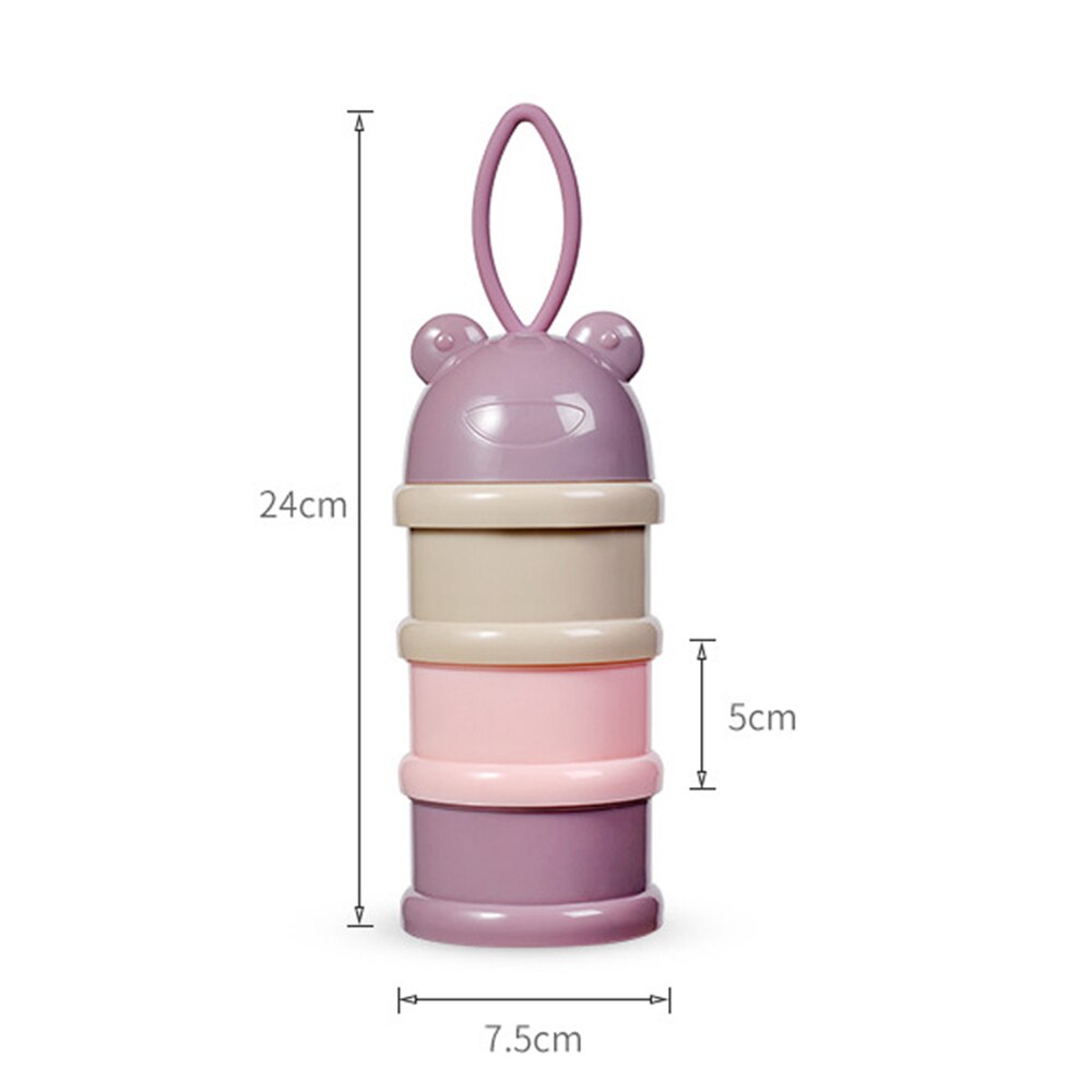 Dispenser för modersmjölksersättning för småbarnssnacks utomhus 3- lagers stapelbar matbehållare bärbar och hållbar