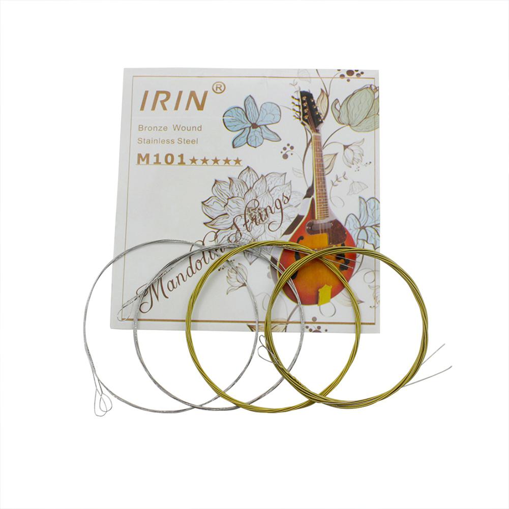 IRIN M101 8pcs Mandolin Strings Set Silver-Plated E/A/D/G Imported Stainless Steel Copper Alloy Wound Accessories: Default Title
