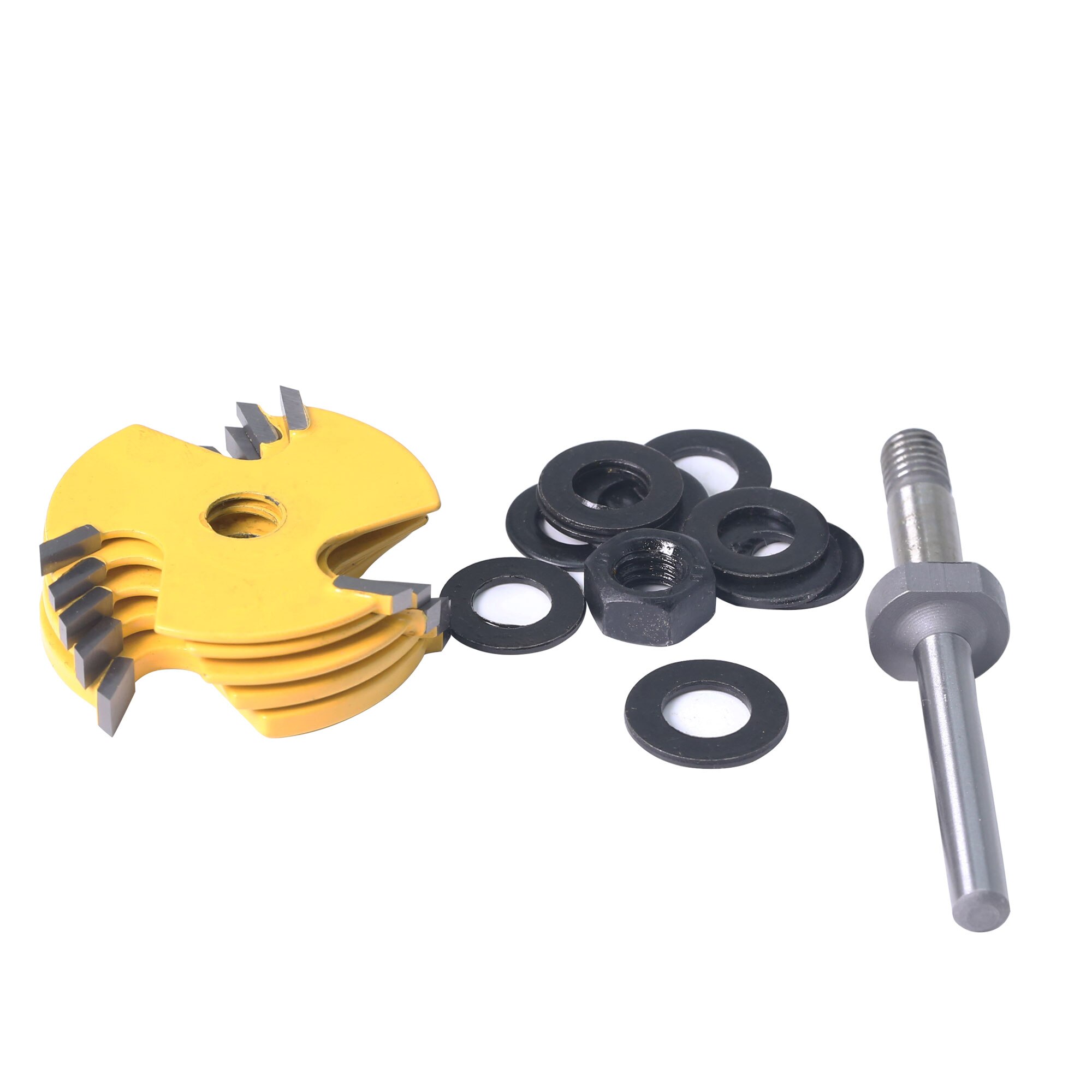 2Pc 6 Piece Slot Cutter 3 Wing Router Bit Set Woodworking Chisel Cutter Tool- 8"&amp; 1/4" Shank 6mm shank Tenon Cutter for Woodwor