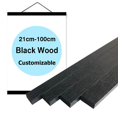 8 kleuren 30 40 50 cm Magnetische Poster Hanger Teak Hout Zwart Wit Fotolijst Canvas Schilderij Frame Goud Zwart walnoot Muur Frame: 7 inch / groen