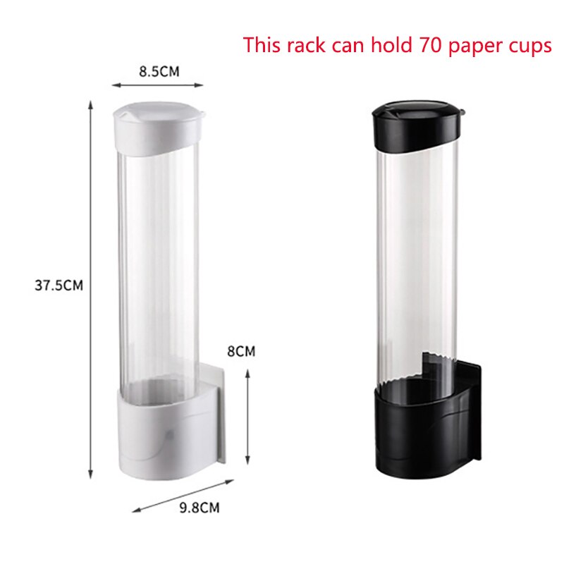 Disposable Paper Cups Dispenser Plastic Cup Holder for Water Dispenser Wall Mounted Automatic Cup Storage Rack