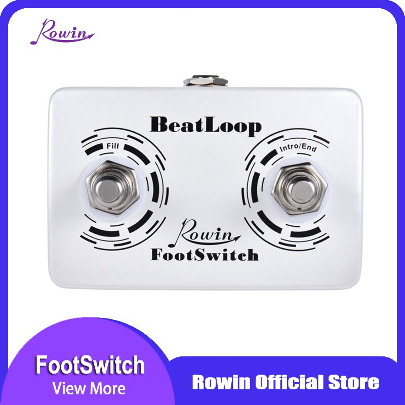 Rowin Dual Footswitch Foot Pedal for Drum Machine 2 Button Amplifier with Stereo Cable