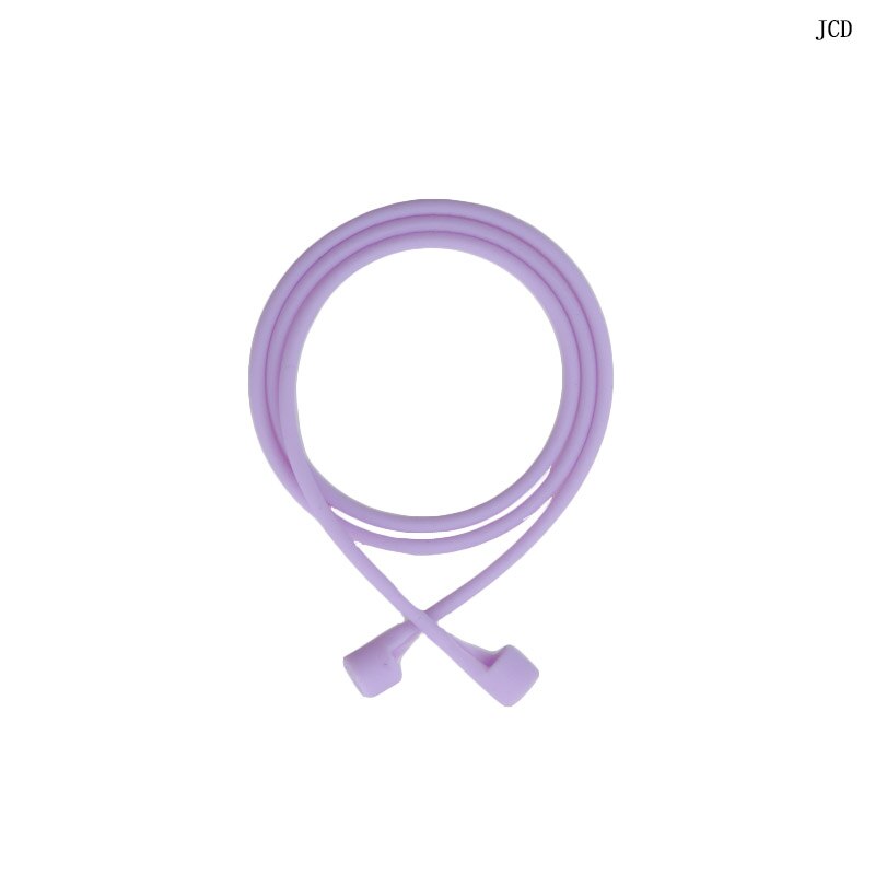 Jcd øretelefonstrop til apple airpods anti tabt strop loop string reb silikone hovedtelefon kabel ledning til air pods: Lilla