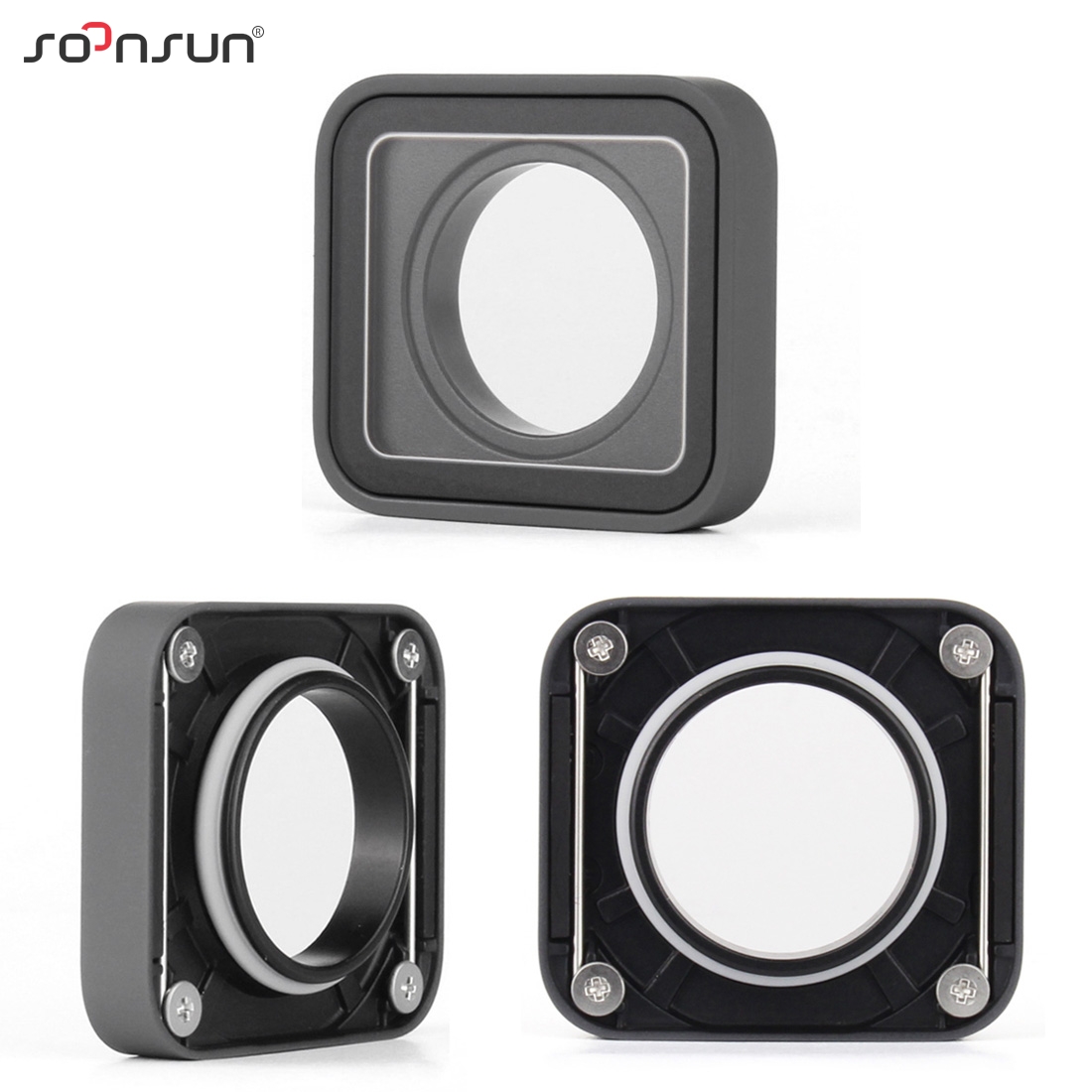 SOONSUN-piezas de reparación de puerta lateral, protector de lente de repuesto, cubierta lateral de puerto de USB-C para cámara GoPro HERO 7, 6, 5, color negro
