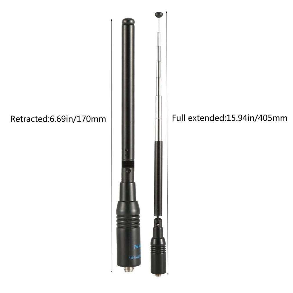 Antenne bi-bande télescopique Uhf Vhf Na-774 Sma-F pour Uv-9R Radio Portable Baofeng Uv-5R Uv-5Re Plus talkie-walkie Uv-82