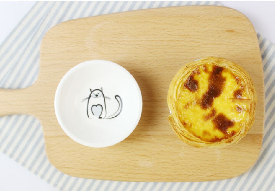 6pcs ceramic dinner plates sets cat plate Small Saucer Shape Mini Plate Ceramics Cartoon Dish Snack Plate Salad Dinner