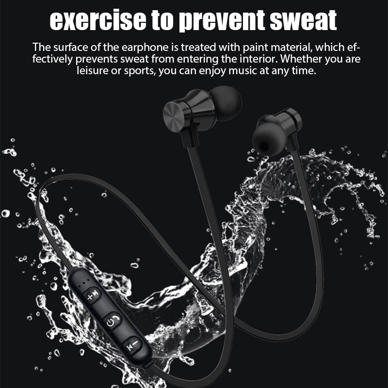 XT-11 Bezprzewodowe słuchawki Bluetooth 4.2 Sportowy zestaw słuchawkowy Wodoodporne słuchawki douszne z pałąkiem na szyję Magnetyczne słuchawki z mikrofonem do Samrtfonów
