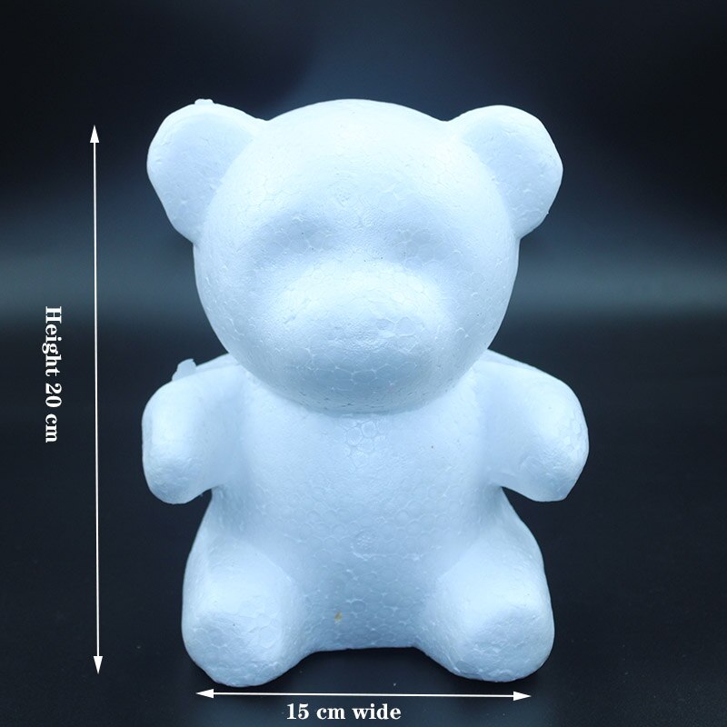 1 stykker 20 cmfleurs artificielles mousse ours en peluche de roses moule bricolage cadeaux polystyrène styromousse mariage s: 7