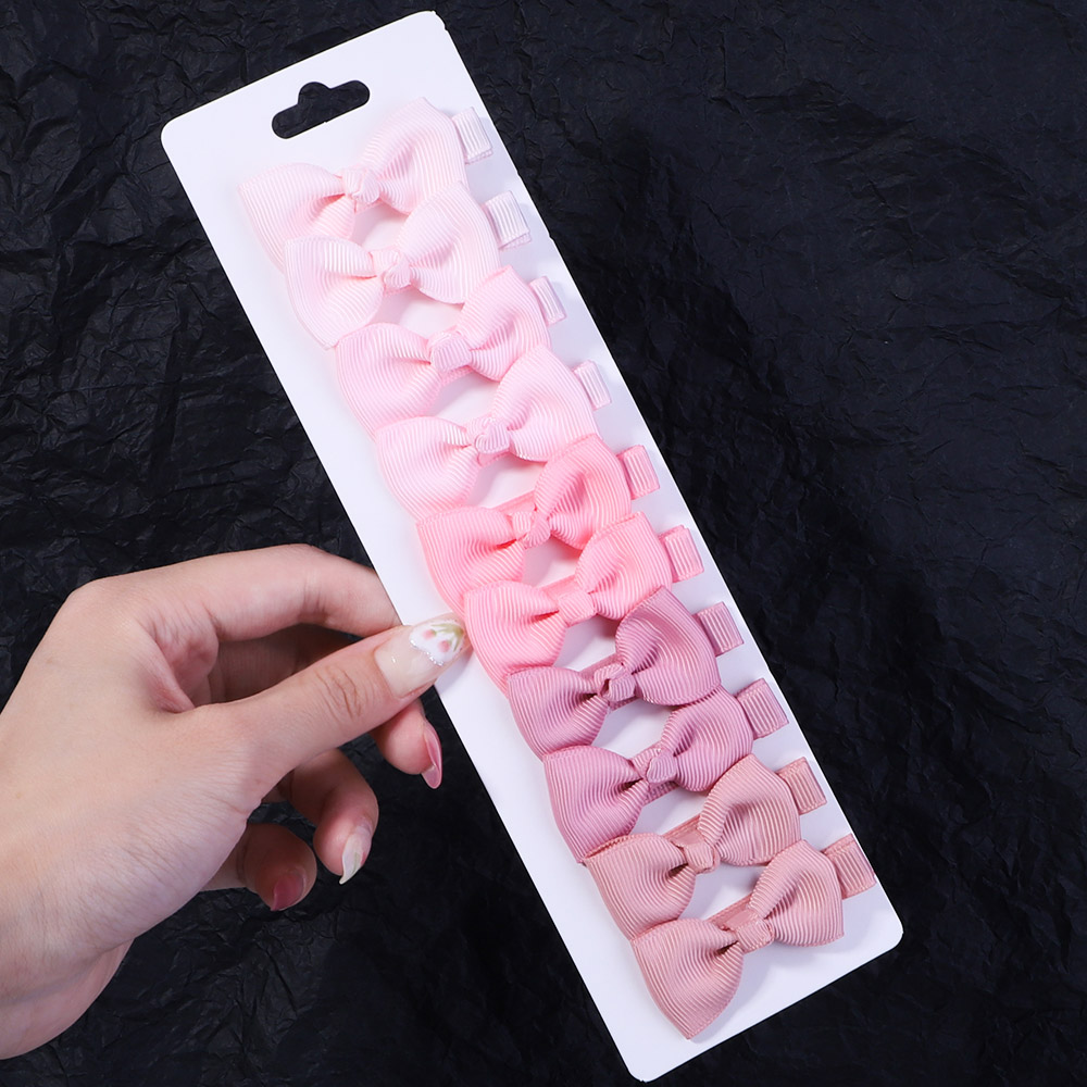 10 unids/set 2 ''lazos coloridos degradados pinzas para el cabello para niñas cinta hecha a mano horquillas con lazo pasadores accesorios para el cabello para niños