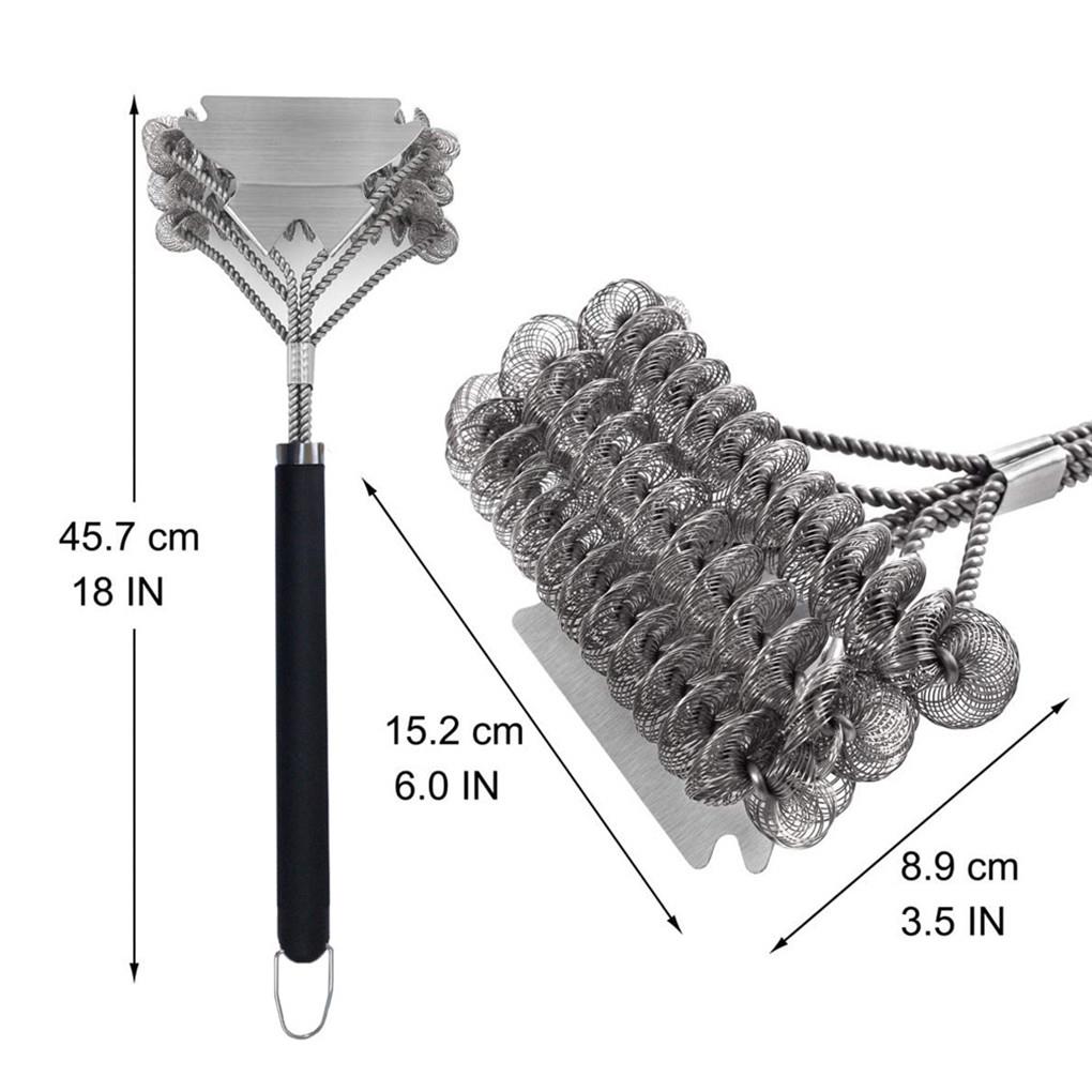 Grillreiniger-drahtbürste, tragbarer, extra breiter grillreiniger mit langem griff