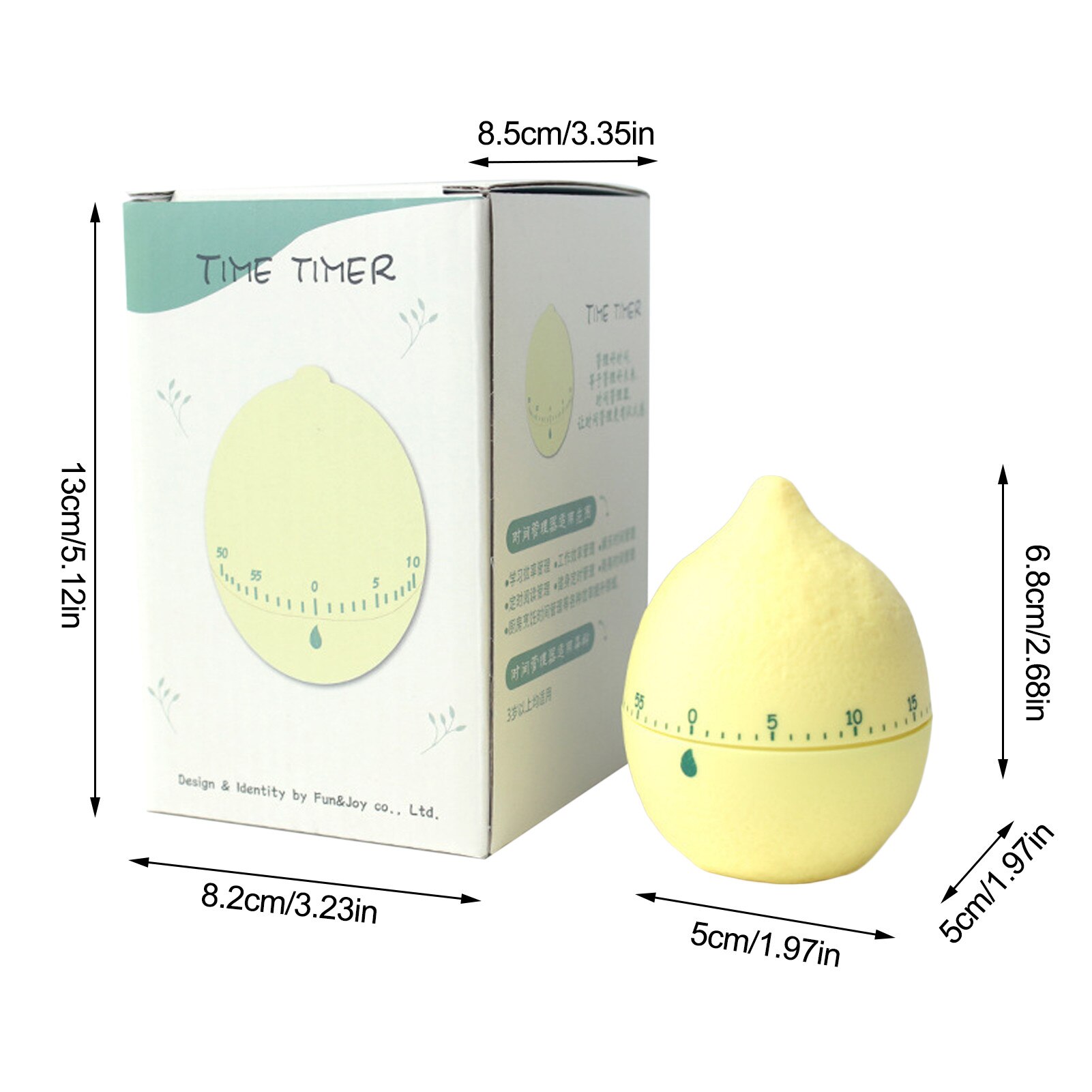 Mechanical Timer Lemon Rotating Kitchen Time Reminder Cute and Attractive appearance Set Arbitrarily the bell will ring