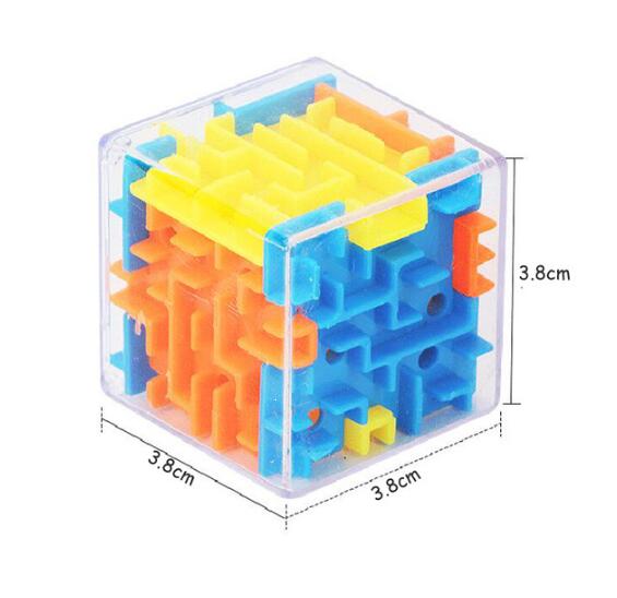 Mini labyrint intellekt 3d puslespil legetøj balance barriere magi labyrint hånd spil kasse sjov hjerne spil udfordring fidget legetøj lyq: Firkant