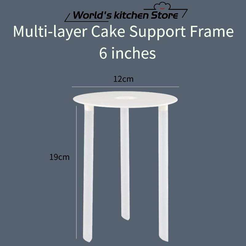 Multi-layer Cake Support Frame Practical Cake Stands Round Dessert Support Spacer Piling Bracket Kitchen DIY Cake Tool: 6inch