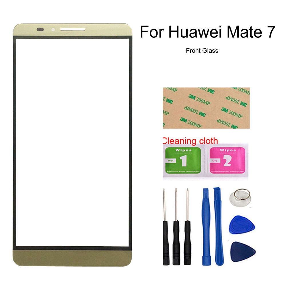 Mate 9 Mobile Écran Tactile En Verre Extérieur Pour HuaWei Mate 9 8 7 Mate9 Mate8 Mate7 Avant Remplacement de Panneau de Verre: Mate7 Gold
