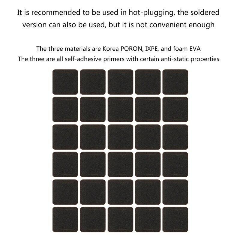 Poron-almohadilla IXPE EVA para interruptor de teclado mecánico intercambiable en , Kits de teclado DIY con reducción de ruido, almohadillas de espuma silenciosa, 120 piezas