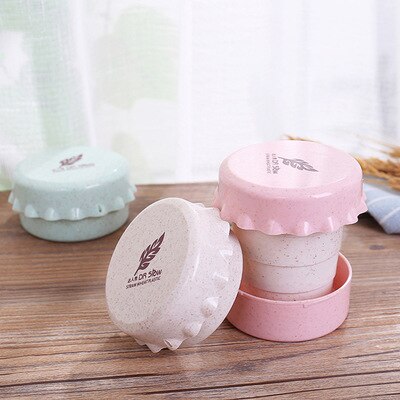 Draagbare Intrekbare Vouwen Cup met Deksel Outdoor Telescopische Inklapbare Drinken Cup Travel Camping water cup 1 pcs