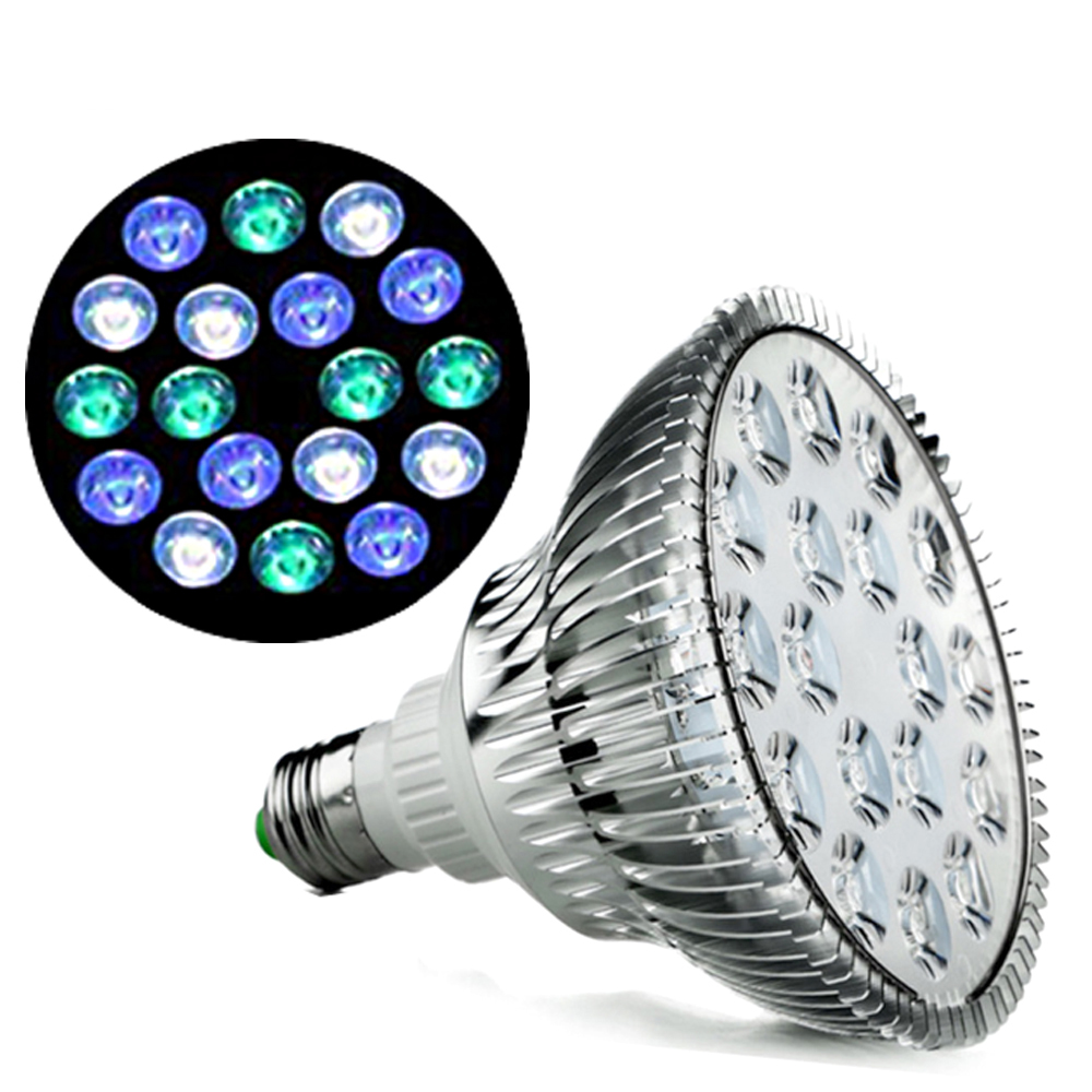 54w led akvarium lys klip lampe fisk vokser hvid blå grøn farve belysning eu stik til marine koralrev saltvandsskildpadde