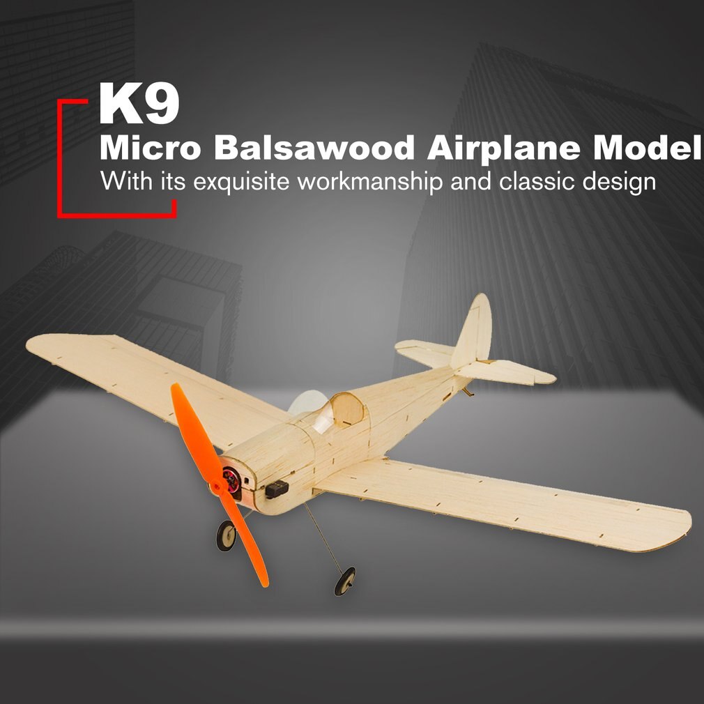 K6 KIT/Electronic Sopwith Pup RC Plane Balsa Wood 378mm Warbird Aircraft Kit with Brushless Power System Aeromodelling Kit