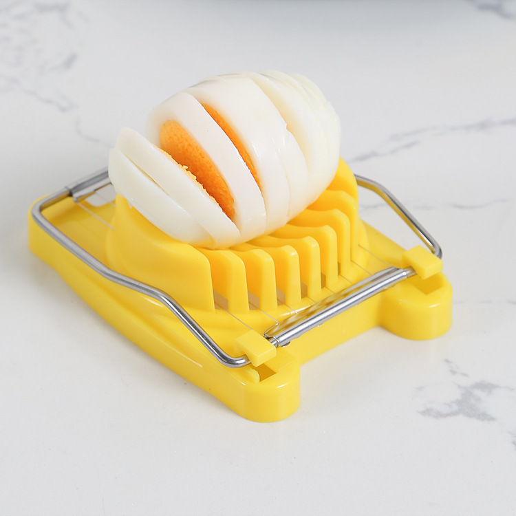 Plastic eiersnijder met één kop Ei gesneden mooie splitflap gesneden dennen ei-functie eiersnijder gereedschap eiersnijder
