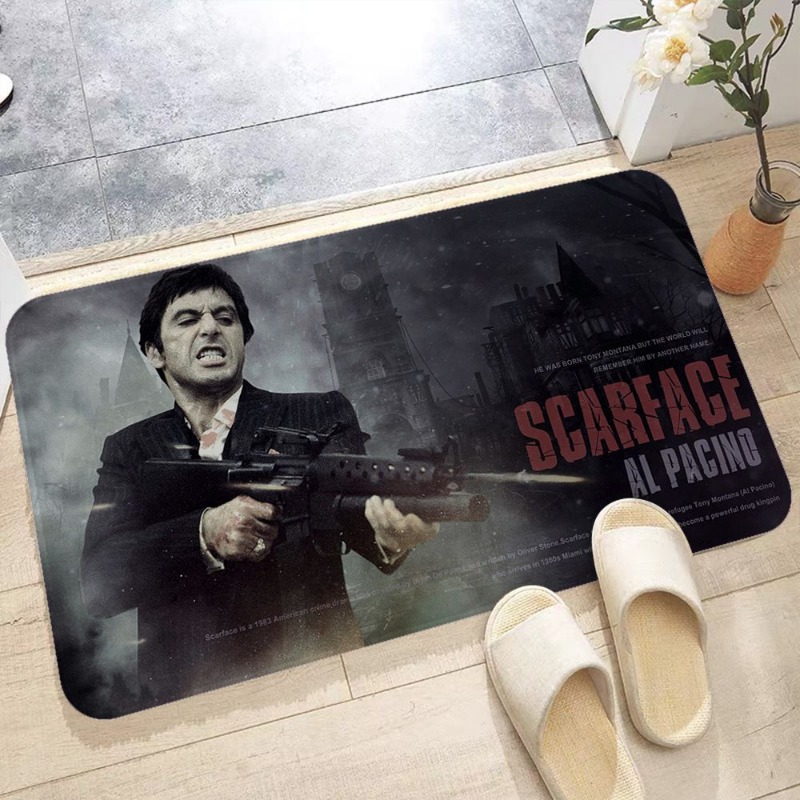 Film Scarface Vloermat Goedkoper Anti-Slip Moderne Woonkamer Balkon Bedrukt Modern Interieur Flanellen Mat