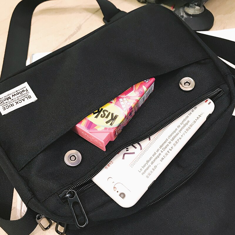 Harajuku pequena cruz saco do mensageiro das mulheres japonês simples retro bolsa de ombro maré marca bolsa feminina literária