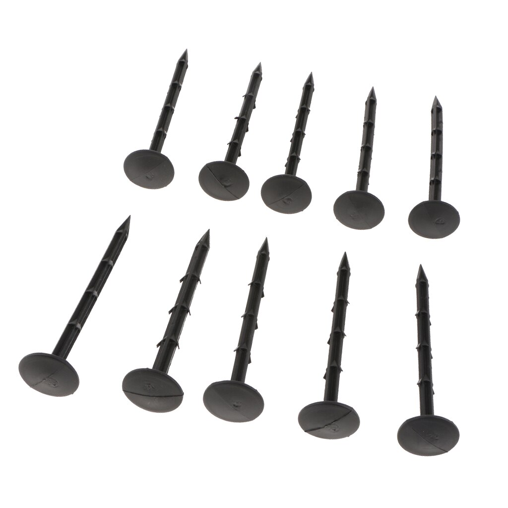 10pcs Garden Stakes Plastic Nails Canopy Pegs for Ground Cover Netting