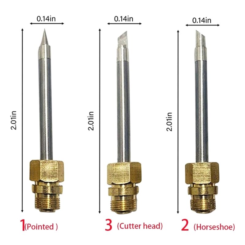 A0KE Convenient USB Wireless Soldering Iron Tip 510 Interface Soldering Iron Tip 8w Pointed Horseshoe Knife-Tip Soldering Tip