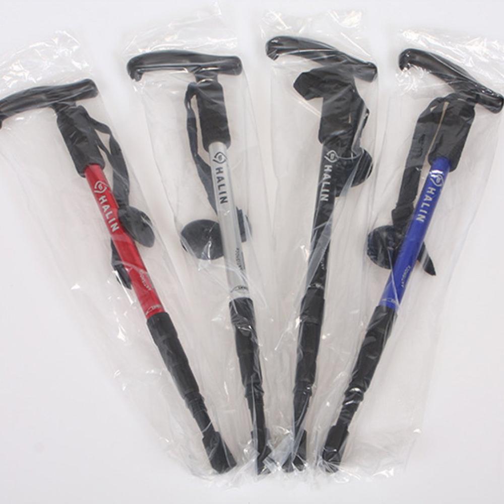 Outdoor Folding Handle 4-Section Folding Walking Sticks Canes Hiking Poles Trekking Poles Stick Adjustable Antishock