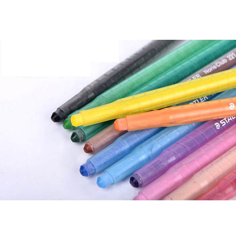 12 farver farveblyanter staedtler 221 nwp 12 farveblyanter roterende teleskopiske grundskolebørn tegner graffiti