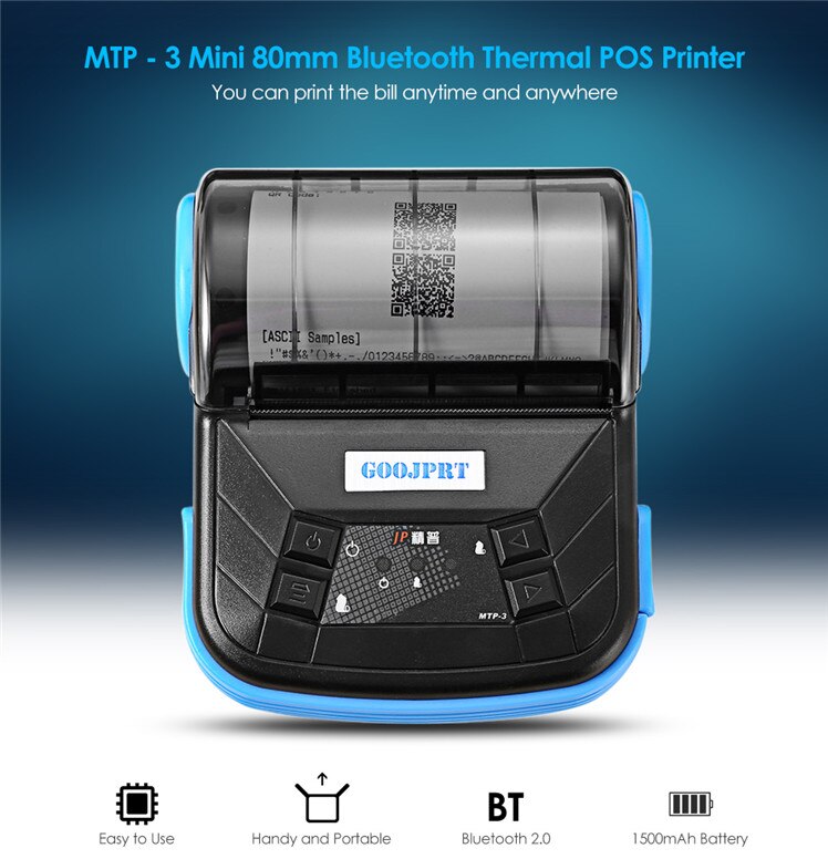 Imprimante thermique bluetooth 80mm imprimante the – Grandado