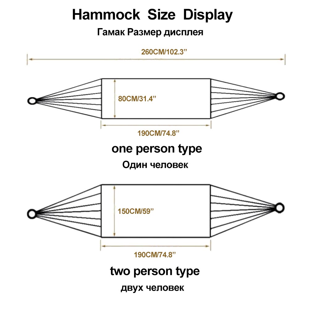 Portable Canvas Hammock Travelling Outdoor Picnic Wooden Swing Chair Camping Hanging Bed Garden Furniture with Backpack