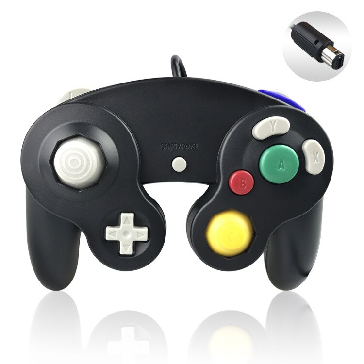 Wired USB/GC Controller For NGC Gamecube For Nintendo Switch Controller Adapter for NGC Gamepad Controle PC GC Handheld Joystick: Black